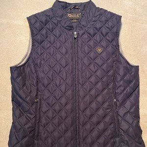 Ariat Women's Full Zip Mock Neck Embroidered Quilted Vest Jacket